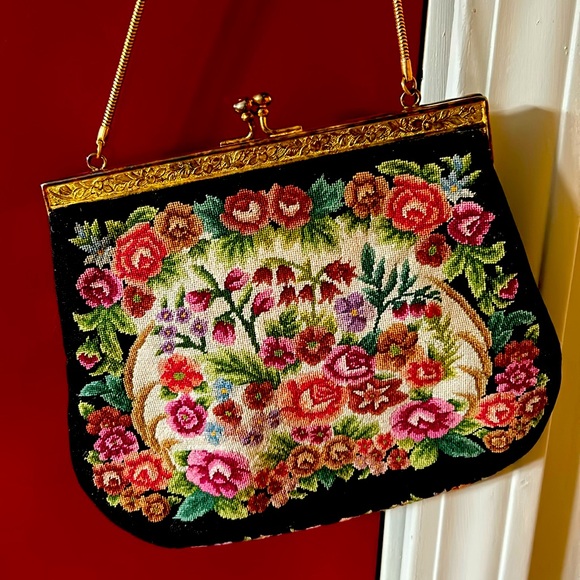 Handbags - Vintage embroidered clutch- likely 1970’s according to Etsy